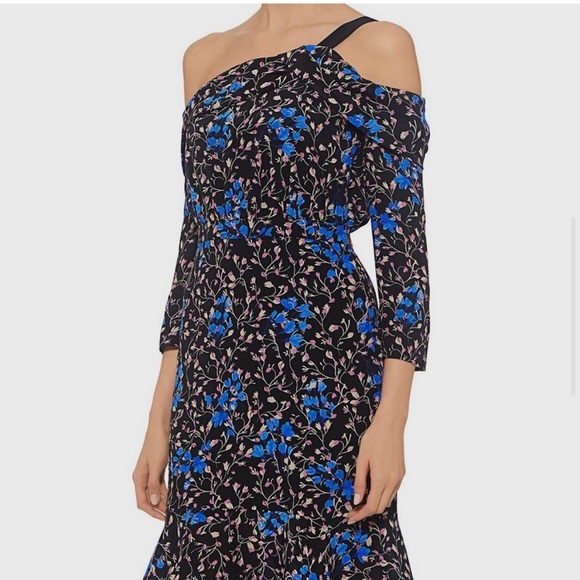 Saloni Tricia Off the shoulder midi dress - Picture 1 of 4
